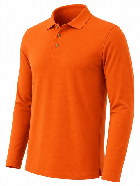 Honeycomb Long Sleeve Polo